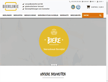 Tablet Screenshot of bierlinie-shop.de